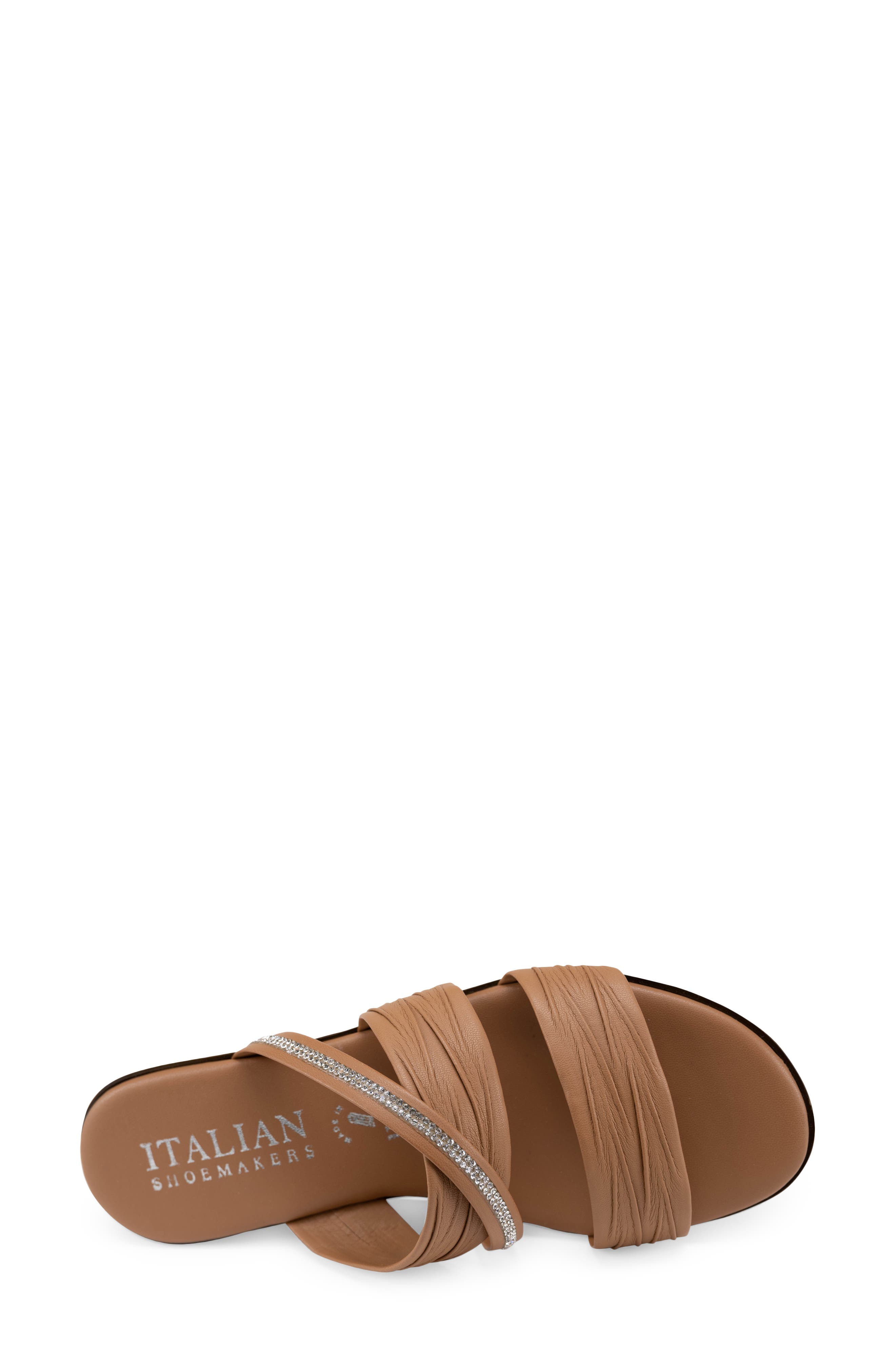 ITALIAN SHOEMAKERS Hollis Wedge Slide Sandal, Alternate, color, Tan