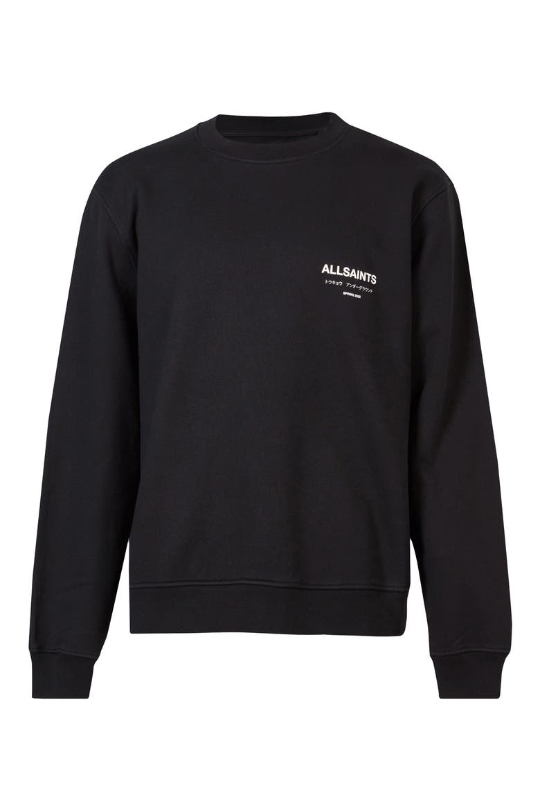 Underground Logo Organic Cotton Graphic Sweatshirt, Alternate, color, JET BLACK