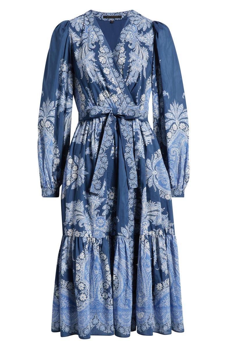 KOBI HALPERIN Kai Print Long Sleeve Midi Dress, Alternate, color, Midnight Multi