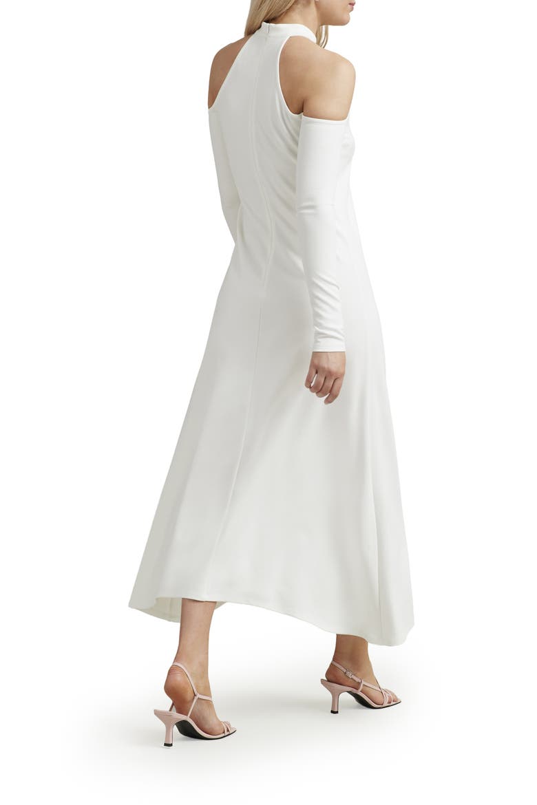 Kalene Cold Shoulder High-Low Maxi Dress, Alternate, color, OFF WHITE