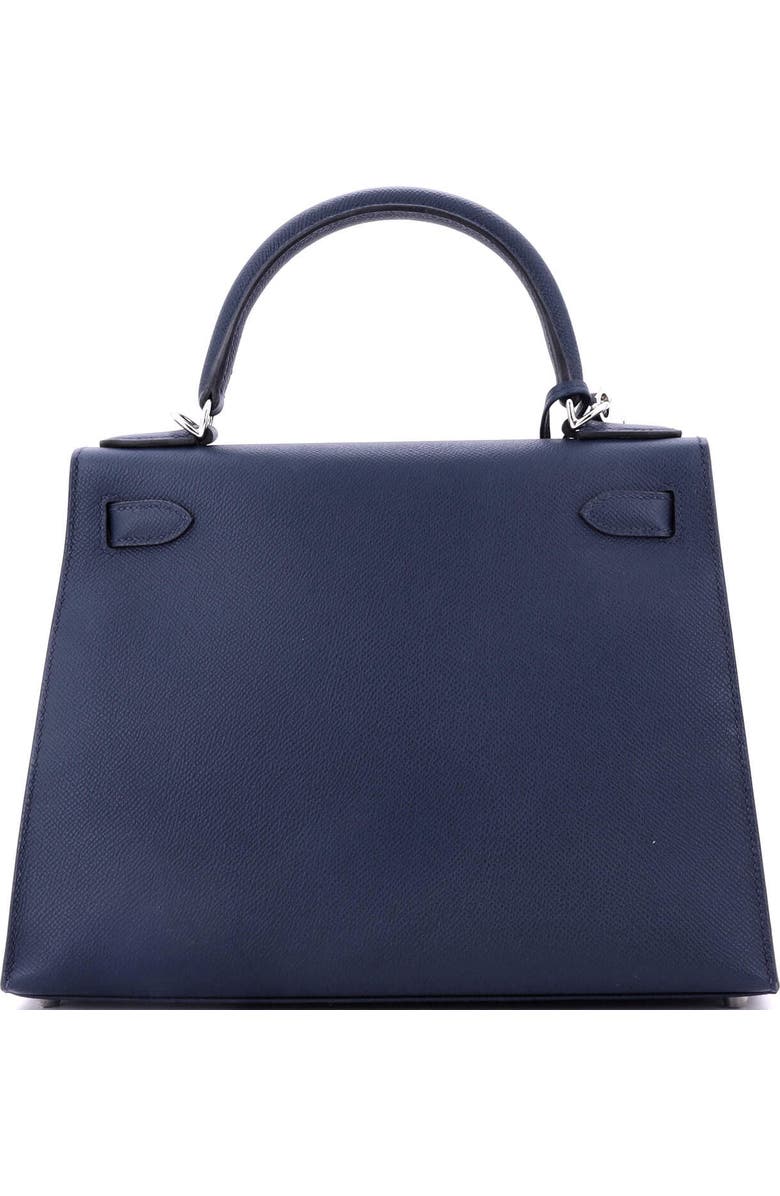 Pre-Owned Hermes Kelly Handbag Blue Epsom with Palladium Hardware 28, Alternate, color,