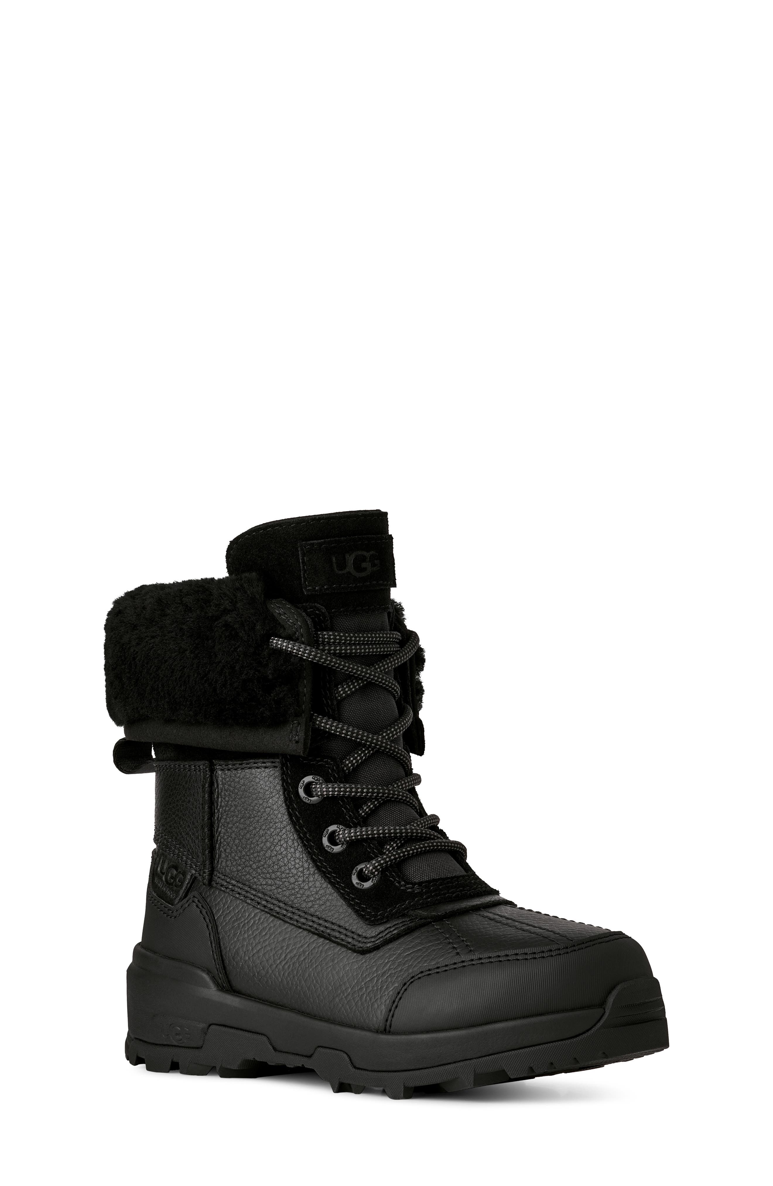 UGG<sup>®</sup> Kids' Adirondack XXV Waterproof Winter Boot, Main, color, Black