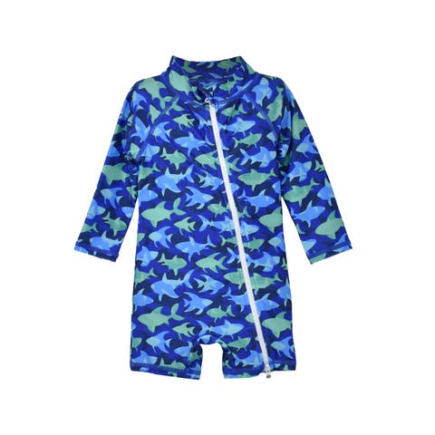 Infant and Toddlers Sun Protective UPF 50+ Shortie Surf Swimsuit