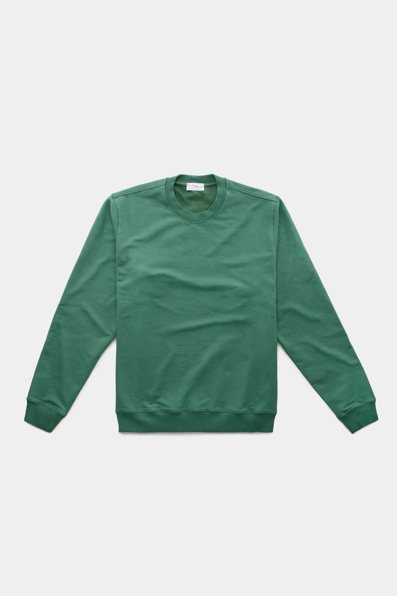 Cotton Modal Relaxed Crewneck Sweatshirt, Main, color, Green