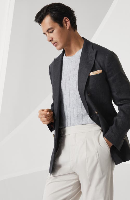 Brunello Cucinelli Double Layer Crewneck T-shirt In Fog