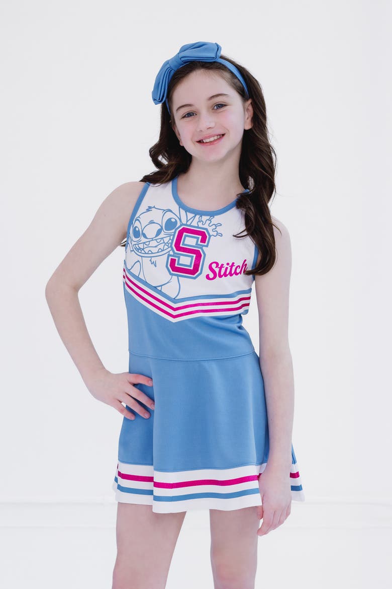 Lilo & Stitch Cheerleader Dress and Headband Set, Alternate, color, Stitch Varsity Blue