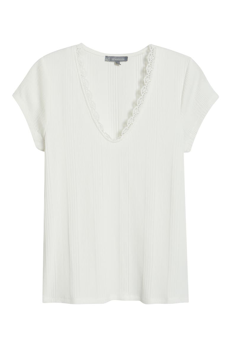 Variegated Rib Knit Top, Alternate, color, OFF WHITE