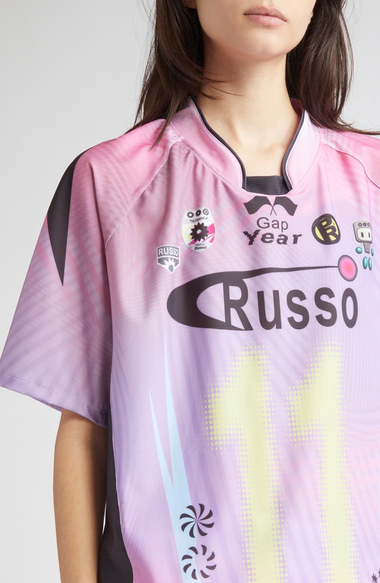 Paolina Russo Oversize Short Sleeve Stretch Jersey Top, Alternate, color, 