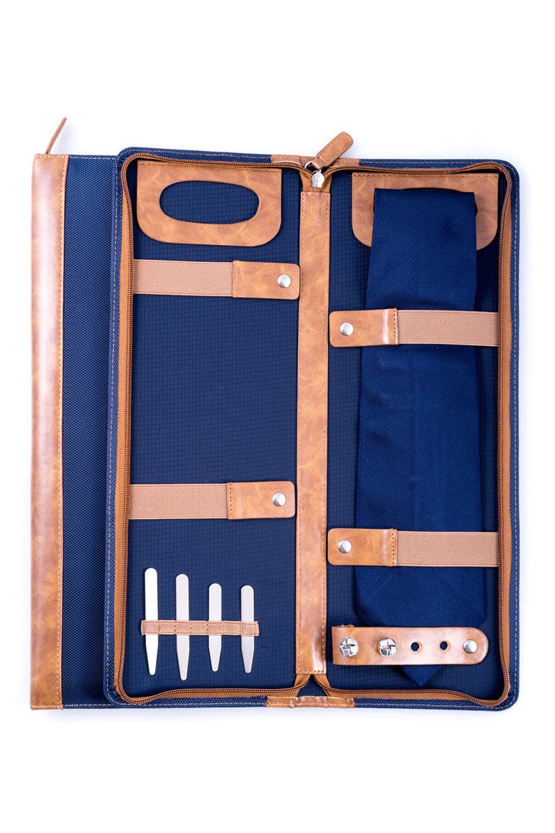 Nylon Tie Case, Alternate, color, BLUE