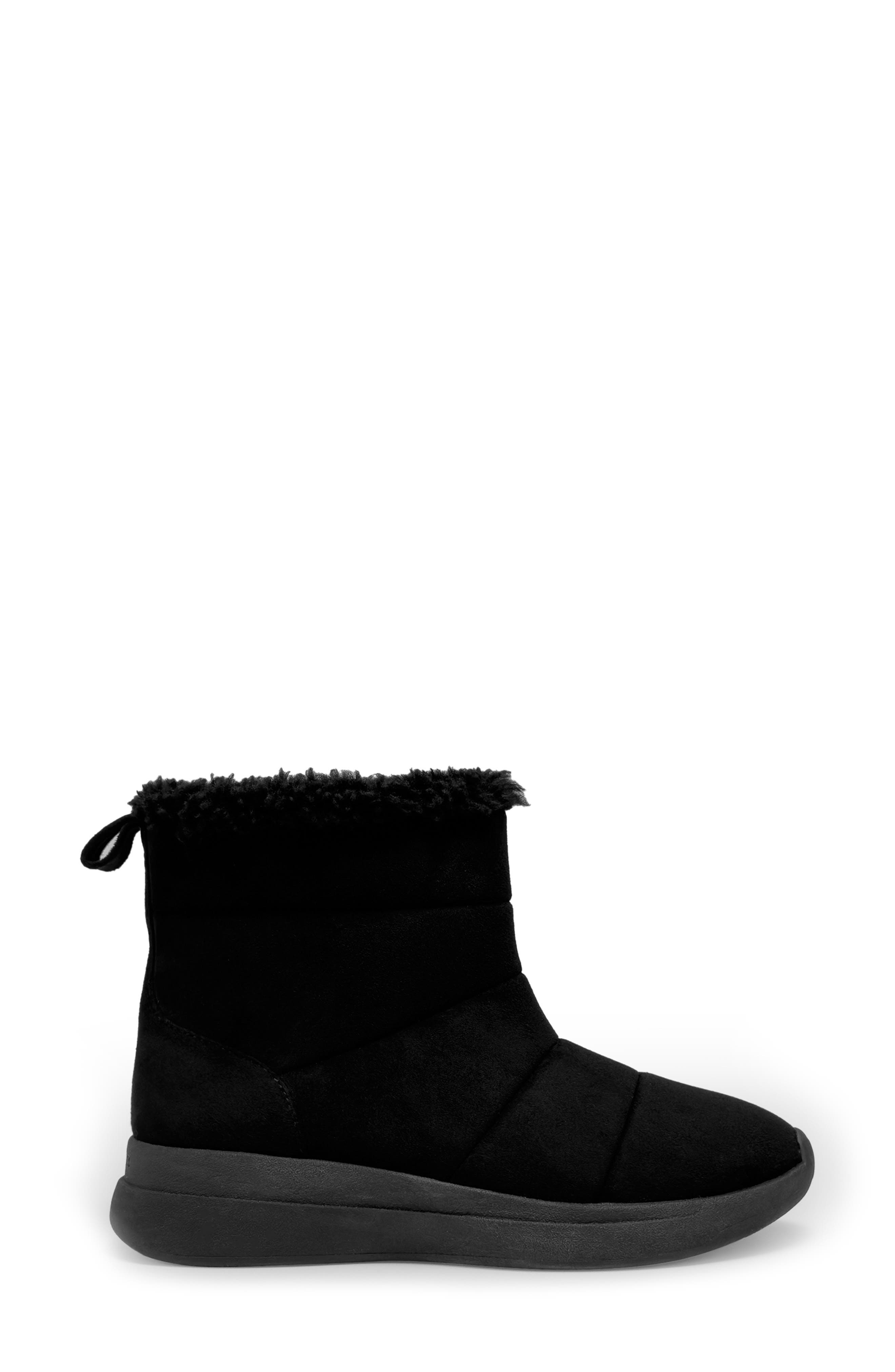 Aerosoles Fawne Faux Shearling Lined Boot, Alternate, color, Black Suede Faux Shearling