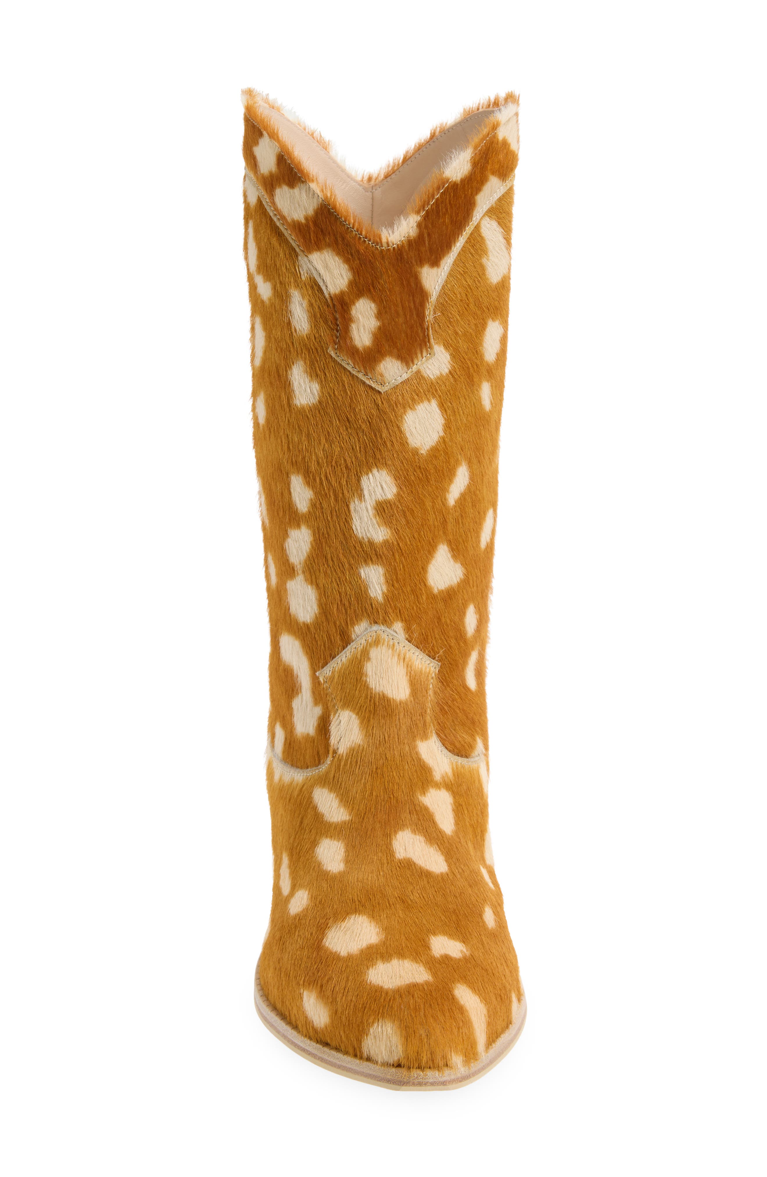 Western Mid Shaft Boot, Alternate, color, SPOTTED HAIRCALF
