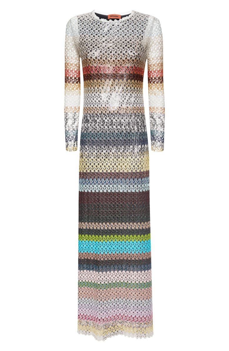 Missoni Zigzag Long Sleeve Knit Maxi Dress, Alternate, color,