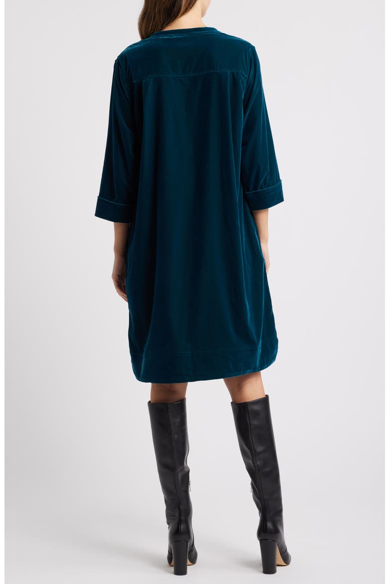 Nokolo Velvet Shift Dress, Alternate, color, REFLECT POND