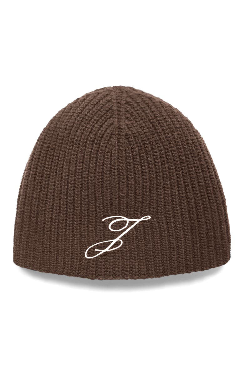 Le Bonnet Espiral Merino Wool Beanie, Main, color, DARK BROWN 880