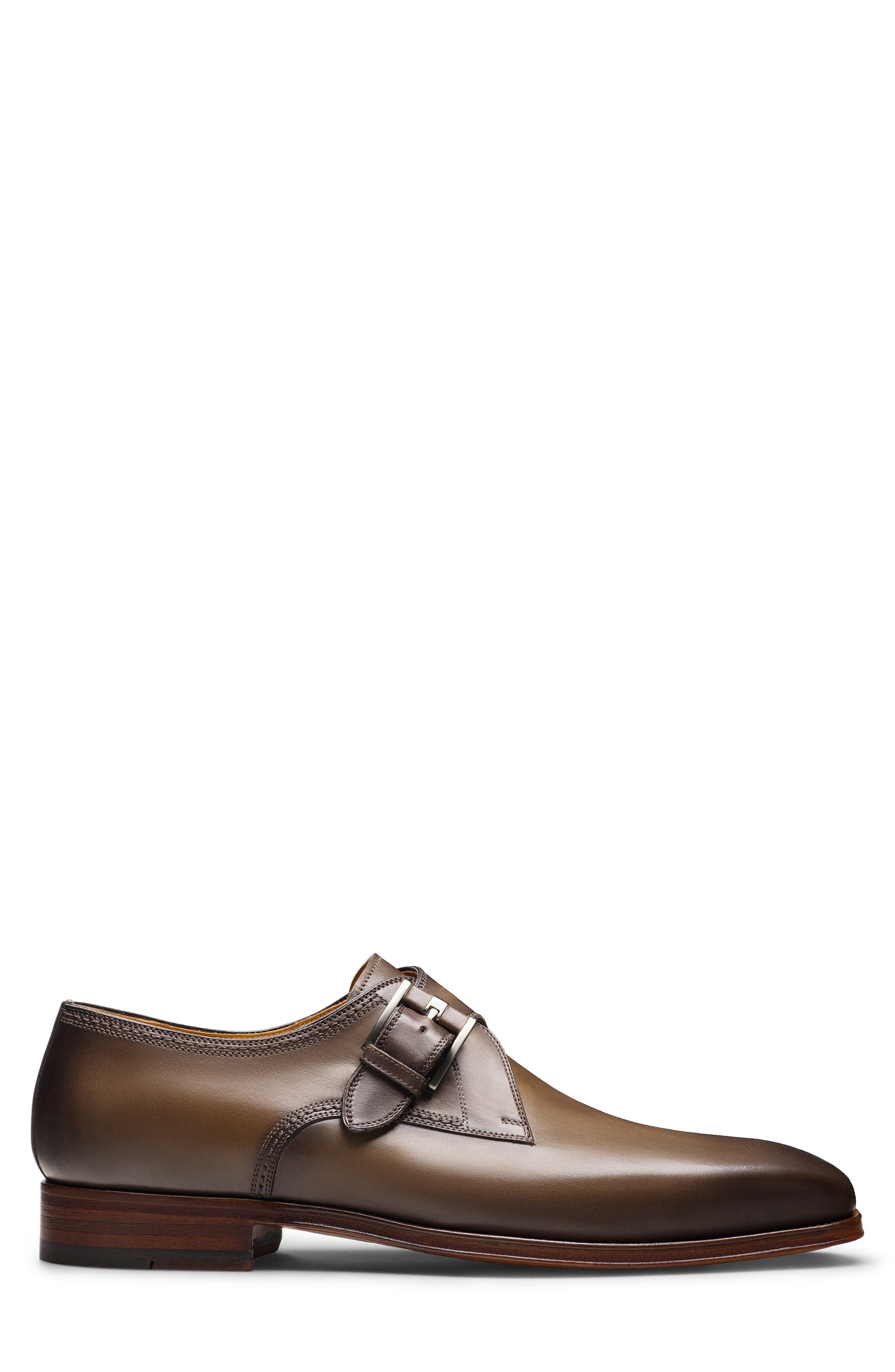 Marco Leather Single Monk Strap Shoe, Alternate, color, TIERRA