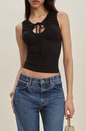 Reformation Bella Keyhole Neck Knit Top