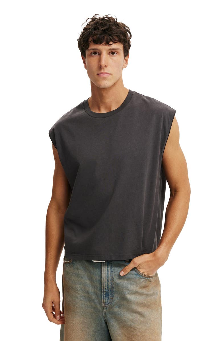Cotton On Men's Cropped Fit Muscle, Main, color, 