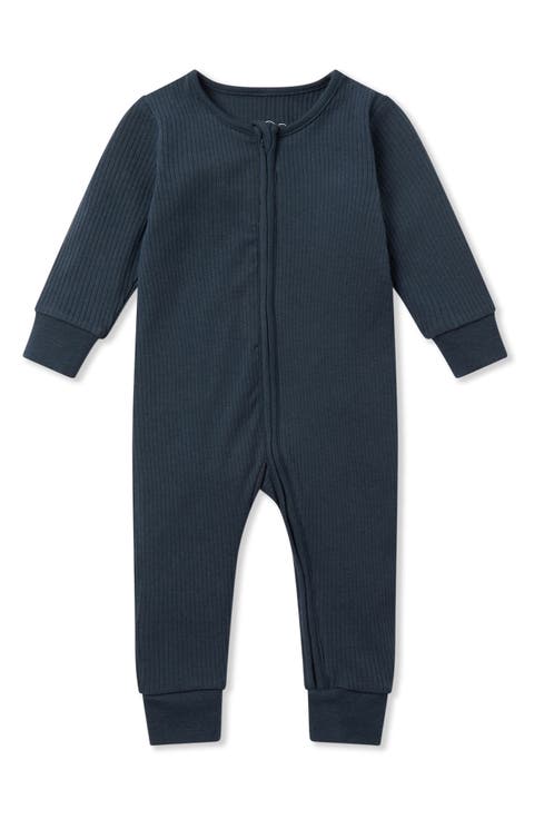 Rib Fitted One-Piece Romper