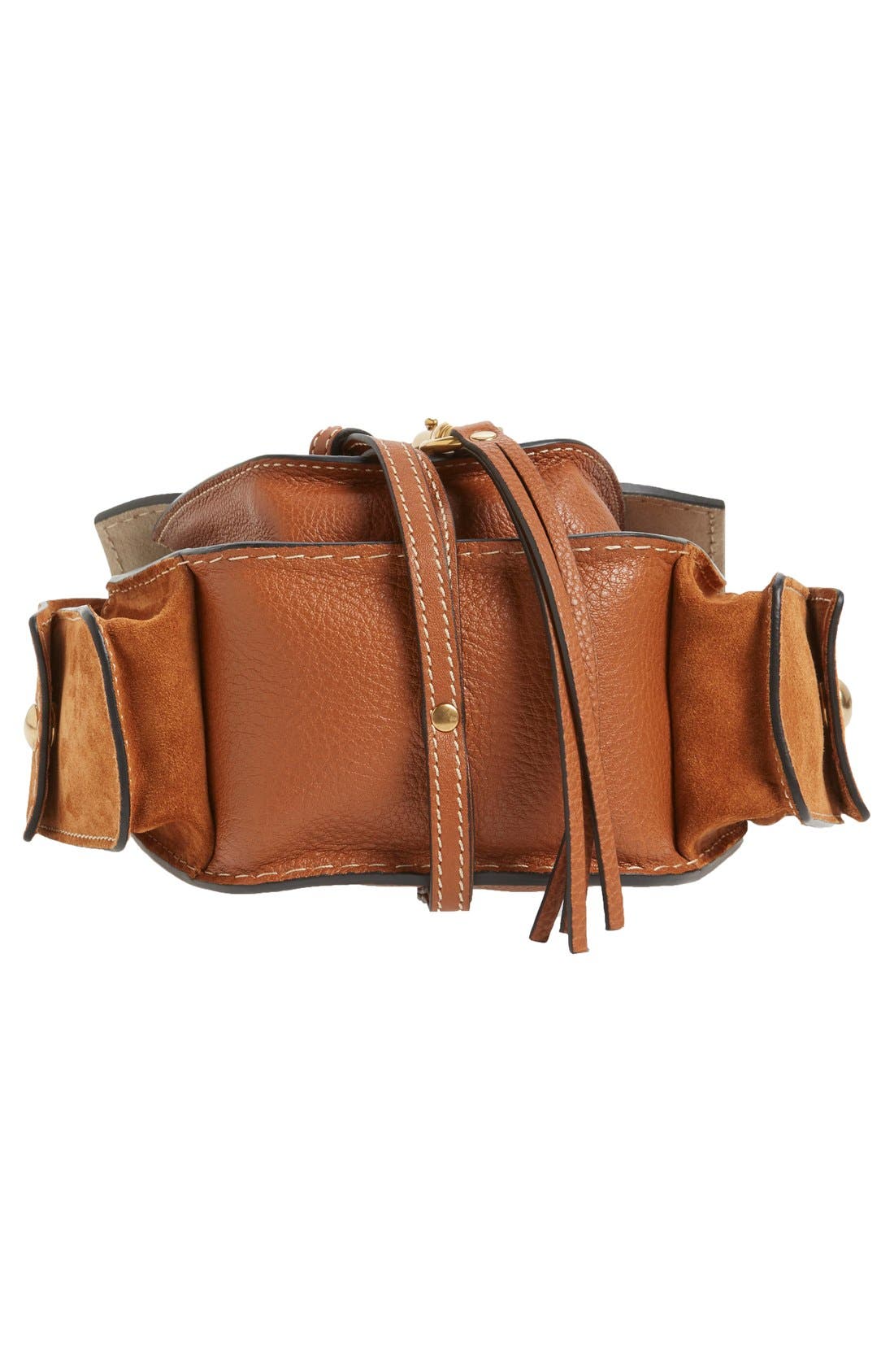 Chloé 'Small Jodie' Leather & Suede Camera Bag, Alternate, color, 