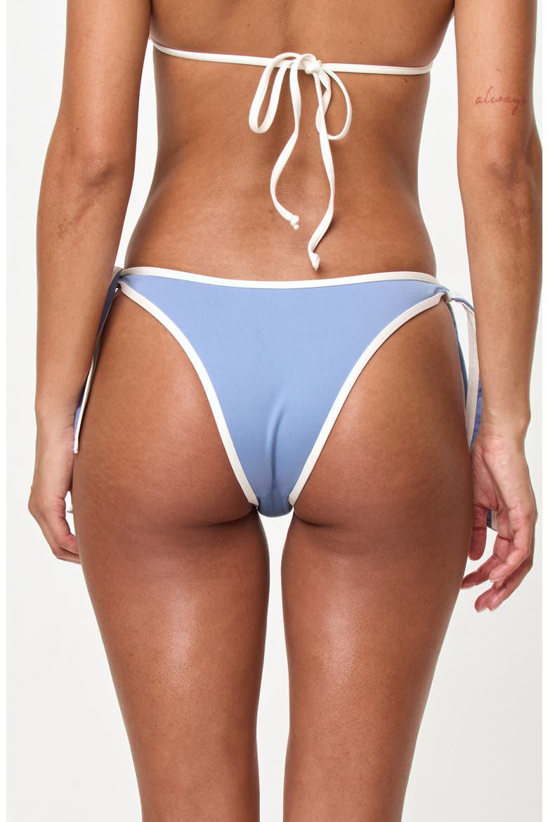 Shane Bitsy Side Tie Bikini Bottoms, Alternate, color, CHAMBRAY/ CREAM