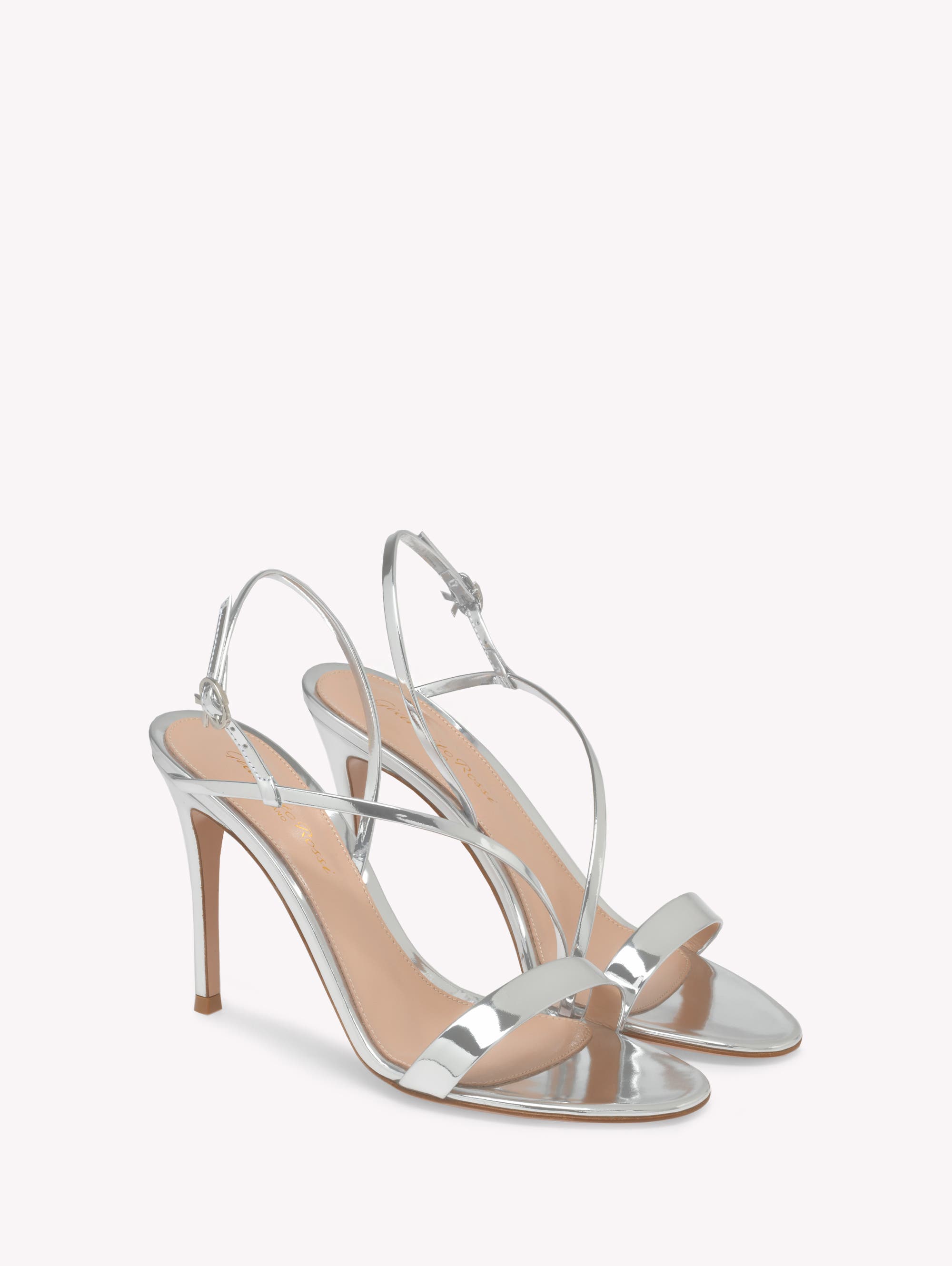 Gianvito Rossi Manhattan 95 Sandal, Alternate, color, Metallic Silver Leather