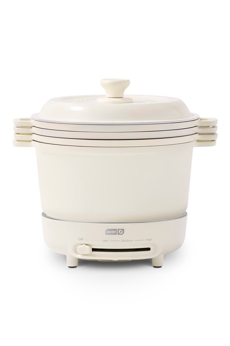 Stacks 16-Piece Cookware Set with Burner, Alternate, color, CREAM