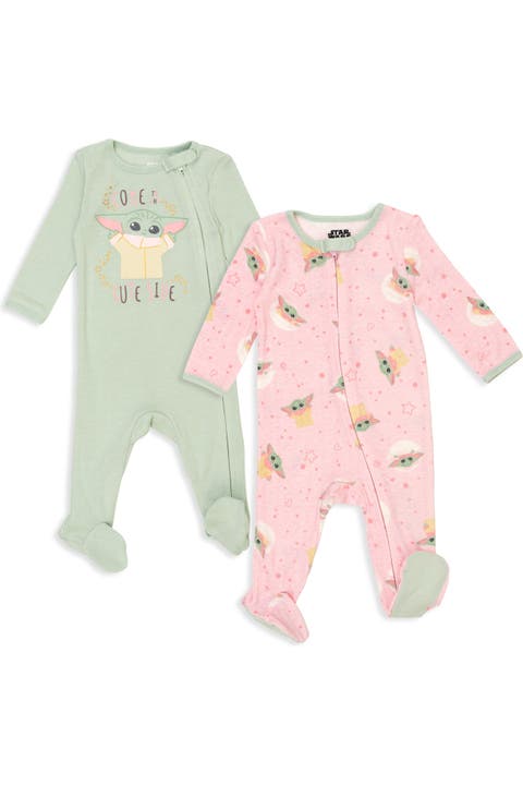 The Mandalorian Grogu 2-Pack Footed One Piece Sleep N' Play
