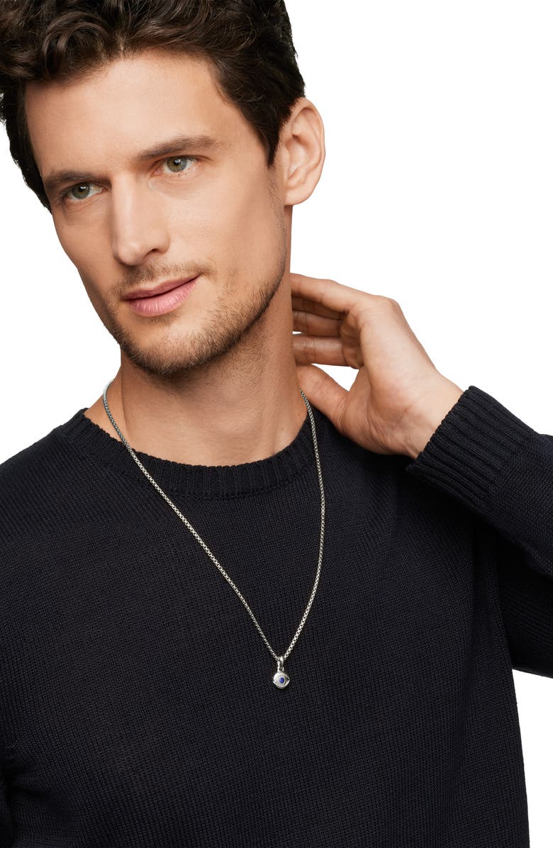 David Yurman Evil Eye Amulet with Lapis Lazuli, Alternate, color, Silver/ Lapis Lazuli