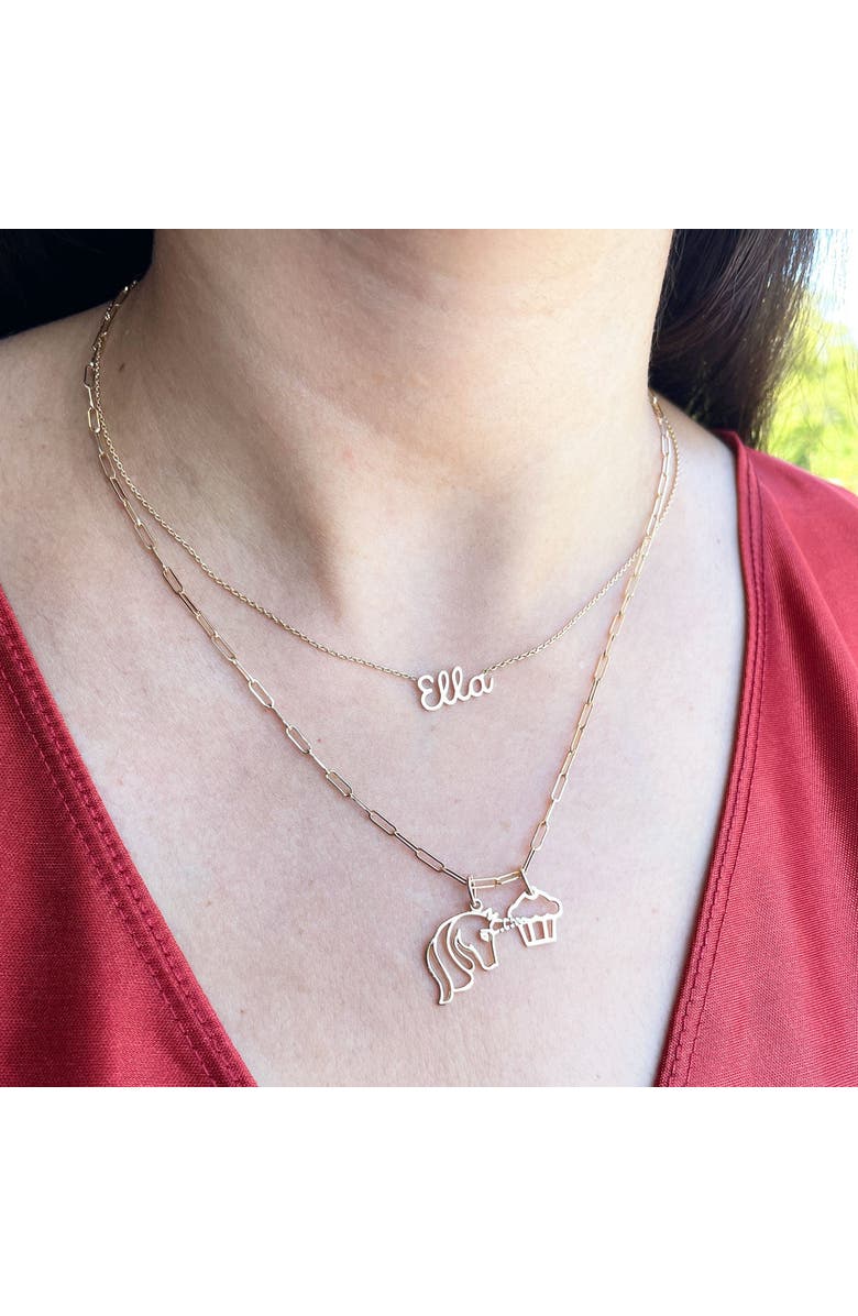 The Lovery Fine Jewelry Mini Gold Unicorn Charm, Alternate, color, Yellow Gold