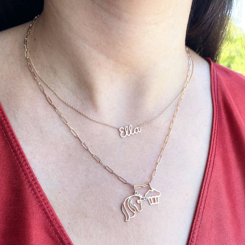 The Lovery Fine Jewelry Mini Gold Unicorn Charm In Gold