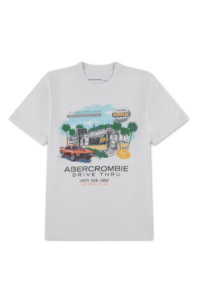 abercrombie kids Kids' Fresh Burgers Graphic T-Shirt, Main, color, Jet Stream