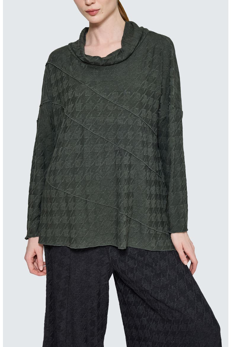 Fleuris Cowl-Neck Blouse, Main, color, Olive