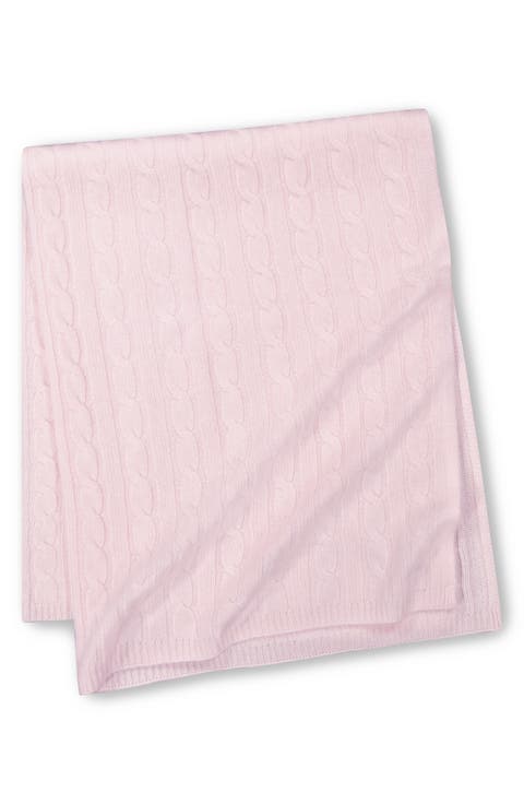 Cable Knit Cashmere Baby Blanket