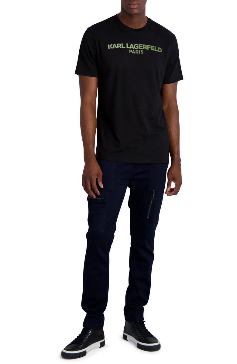 KARL LAGERFELD PARIS Logo Crewneck T-Shirt, Alternate, color, 