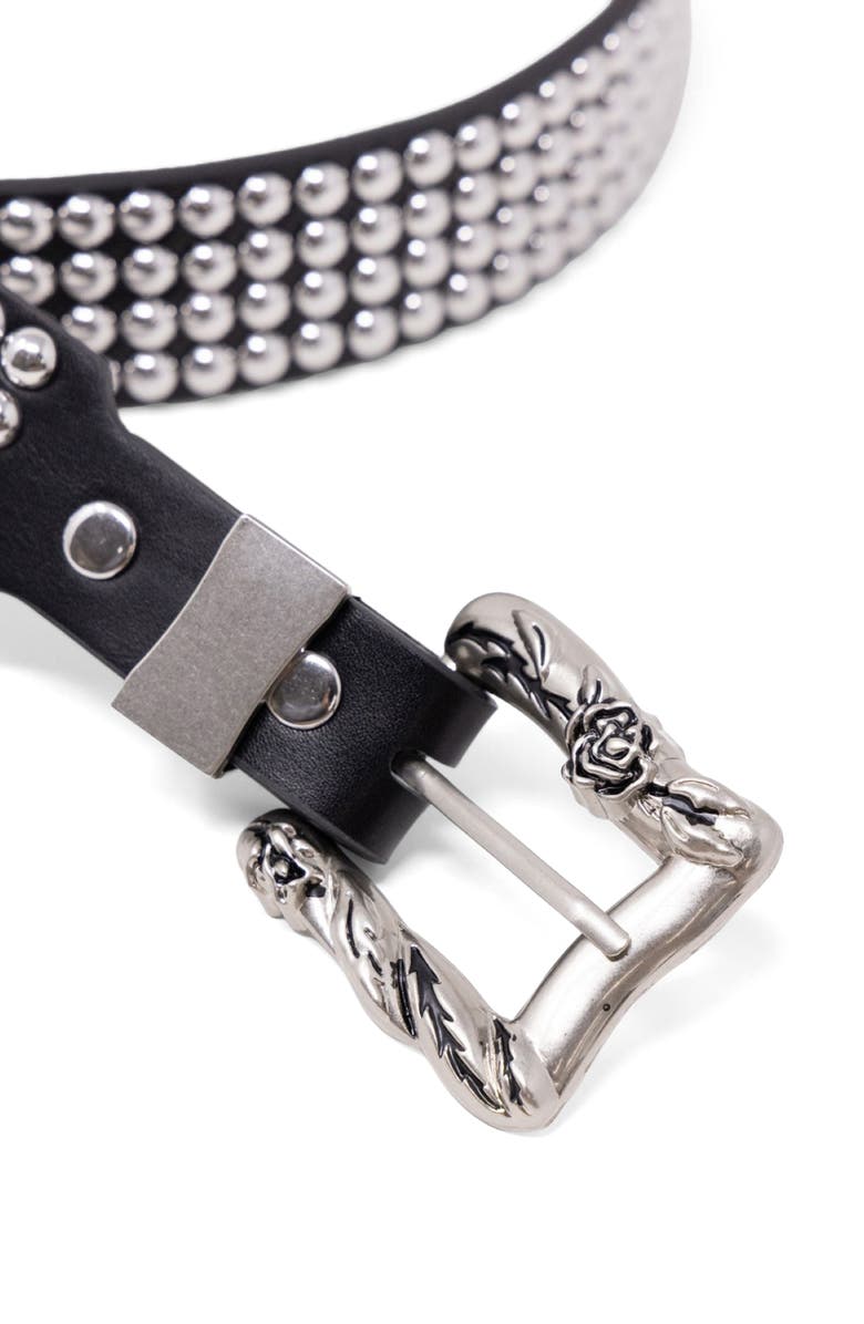 mnml Studded Leather Belt, Alternate, color, 