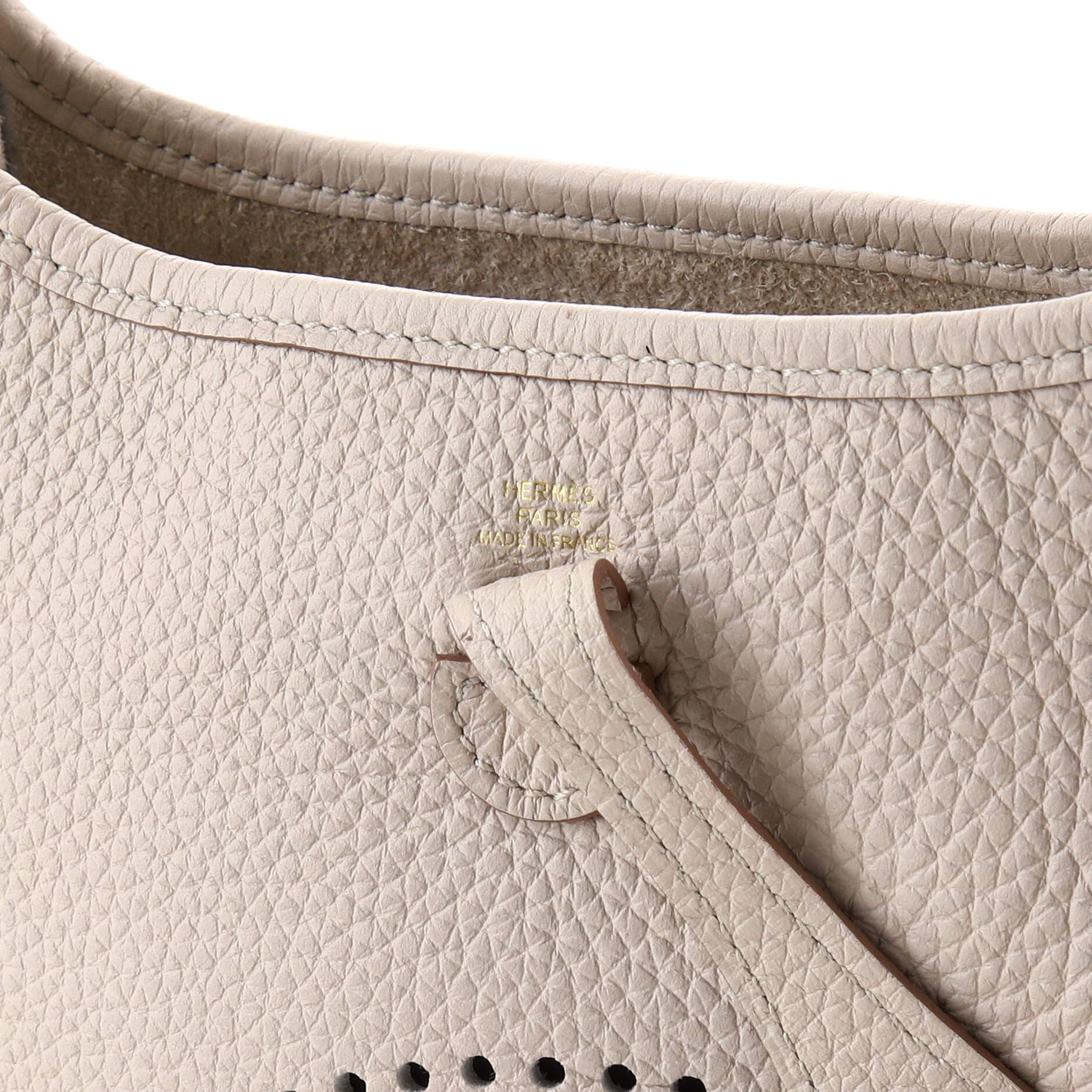 Pre-Owned Hermes Evelyne Bag Gen III Clemence TPM, Alternate, color, Beton