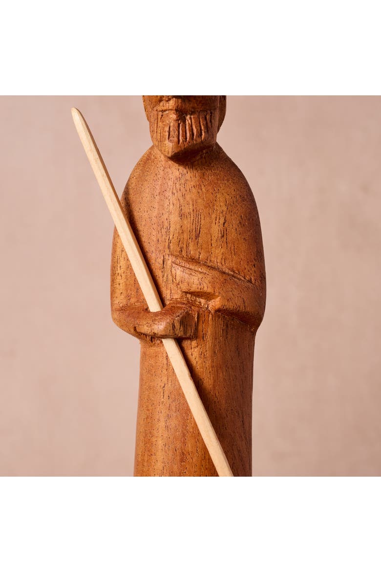 Rahisi Neem Wood Nativity, Alternate, color, Natural