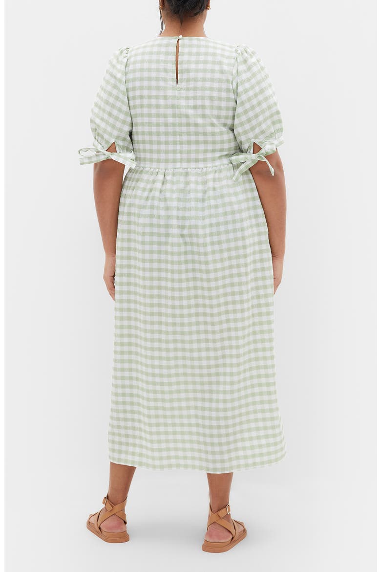 Valley Check Maxi Dress, Alternate, color, SAGE GINGHAM