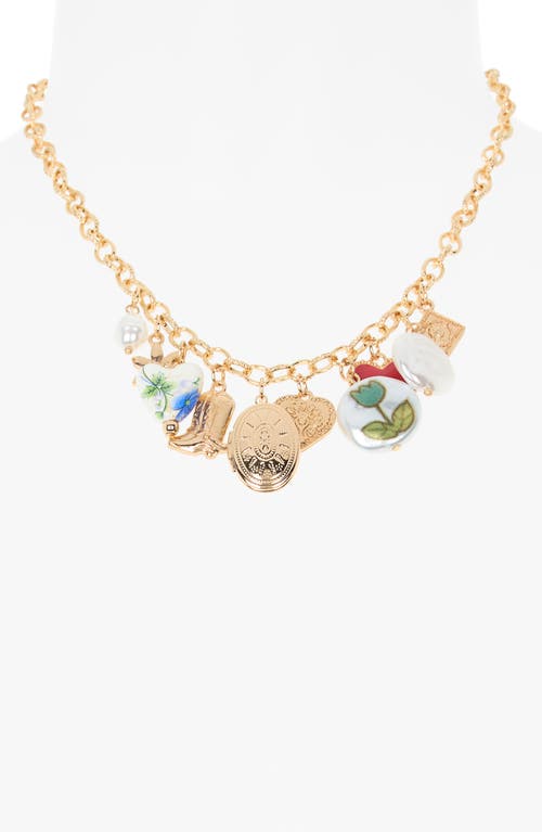 Bp. Charm Frontal Necklace In Gold