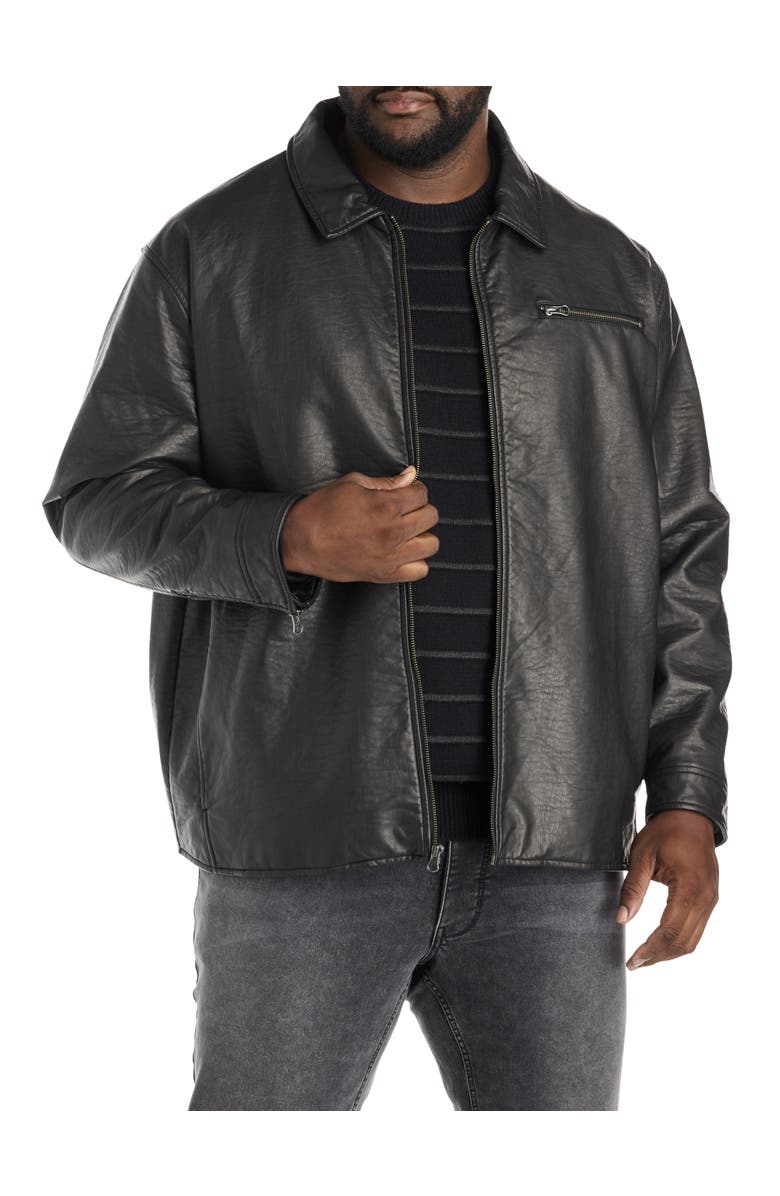 Synrgy by DXL Big & Tall Moto Jacket, Main, color, Black
