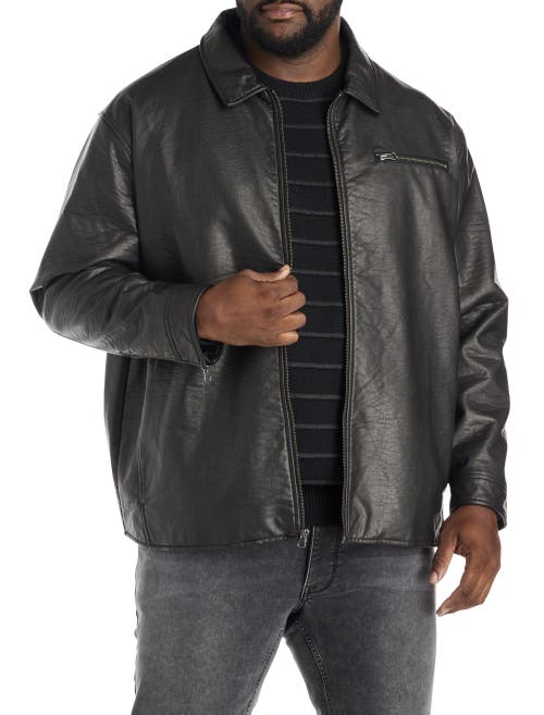 Synrgy By Dxl Big & Tall Moto Jacket In Black