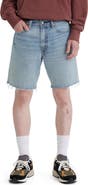 Levi's 468 Loose Raw Hem Denim Shorts
