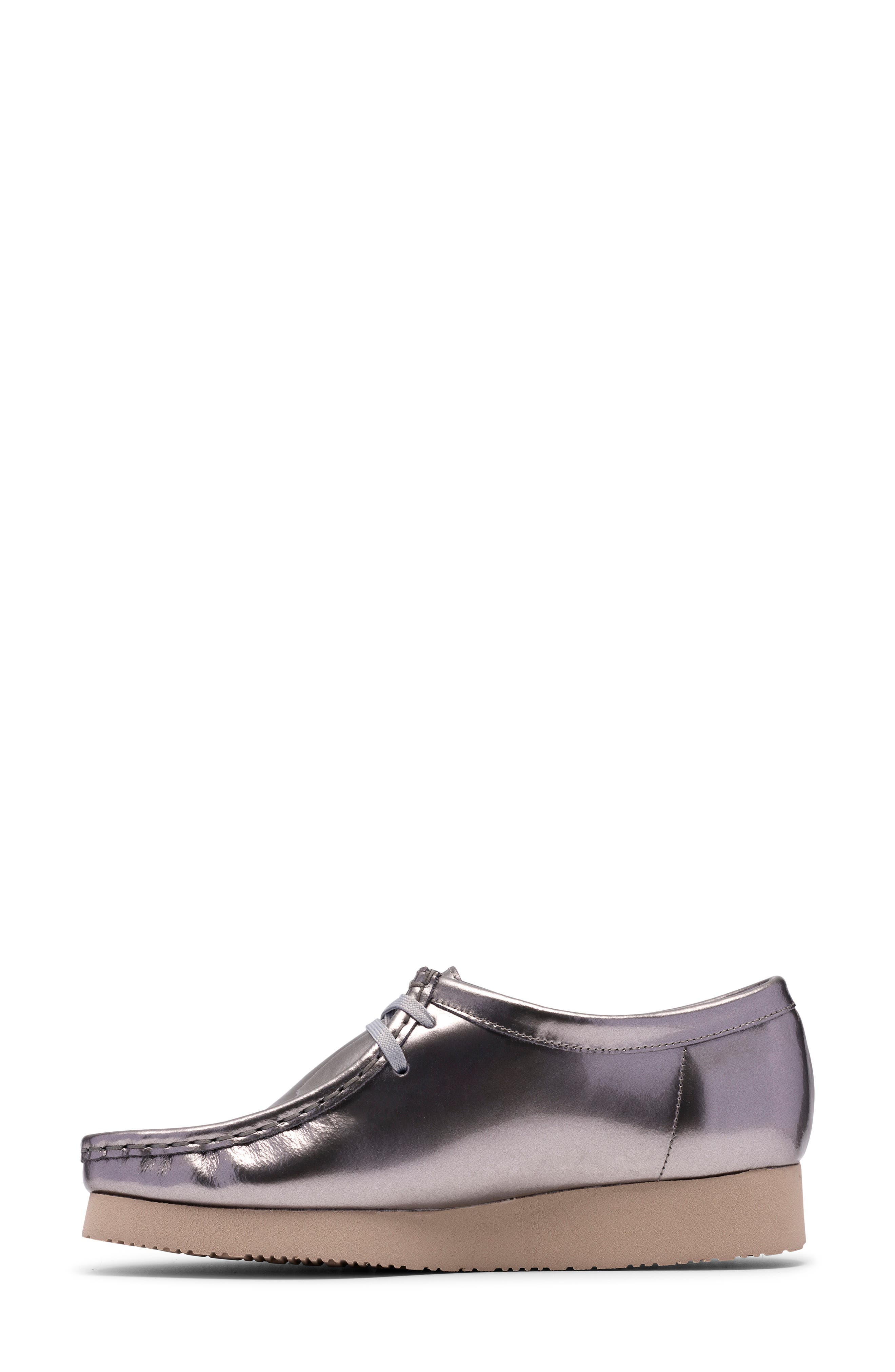 Clarks<sup>®</sup> Originals Wallabee Chukka Shoe, Alternate, color, Silver Patent
