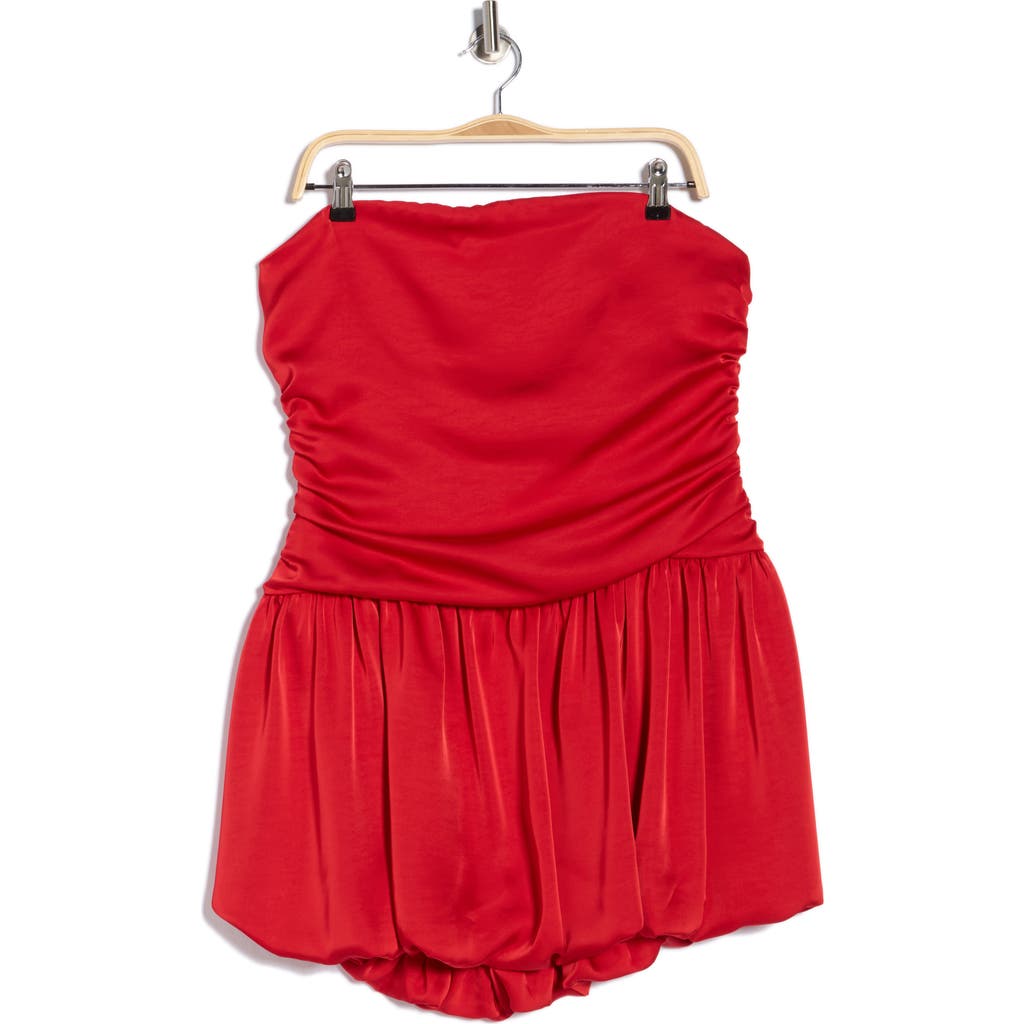 Abound Strapless Satin Bubble Dress In Red