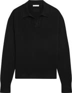 Helmut Lang Brushed Wool & Cashmere Polo Sweater