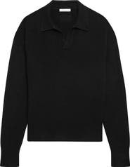 Helmut Lang Brushed Wool & Cashmere Polo Sweater