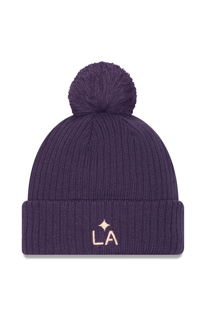 New Era Men's New Era Purple LA Galaxy 2025 Jersey Hook Cuffed Knit Hat with Pom, Alternate, color, Purple