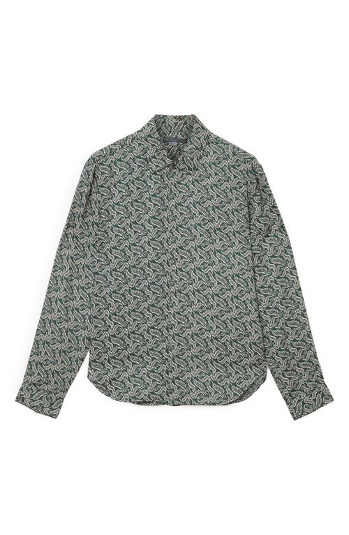 John Varvatos Rodney Hidden Placket Button-up Shirt In Gray