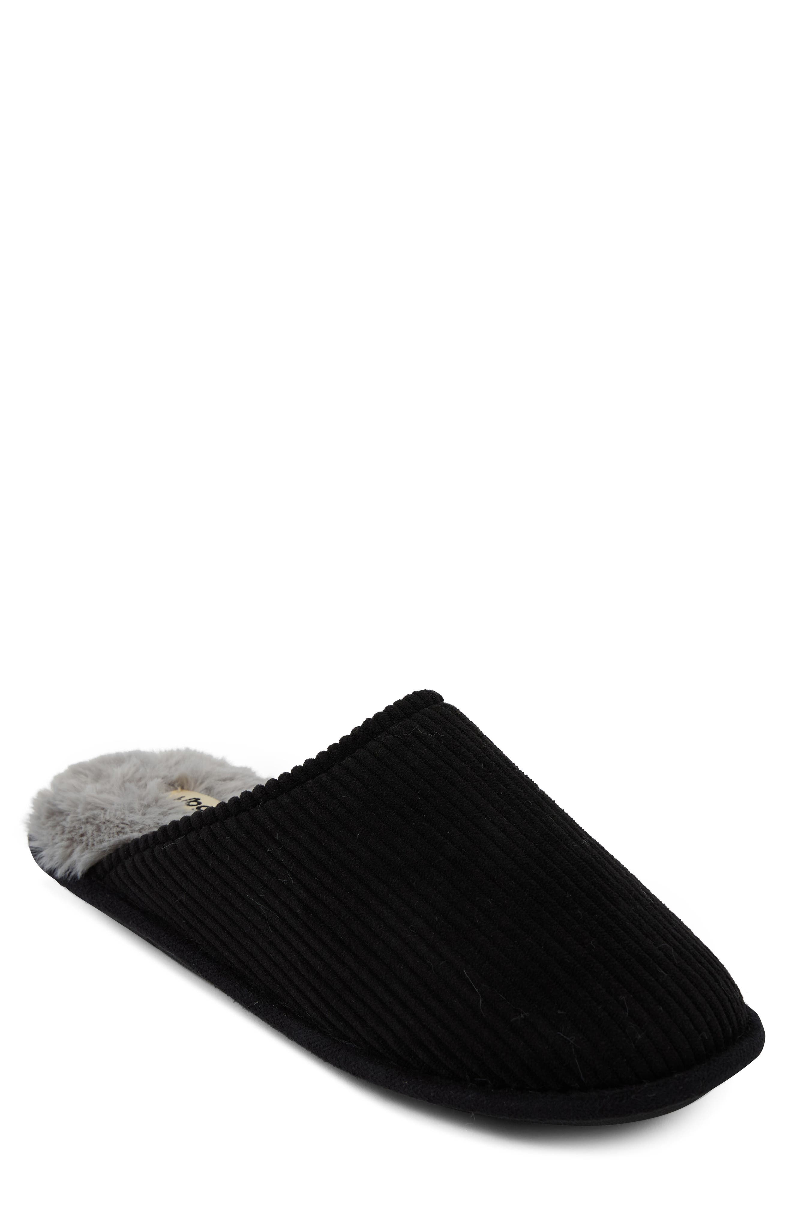 FLOOPI Corduroy Faux Fur Lined Slipper