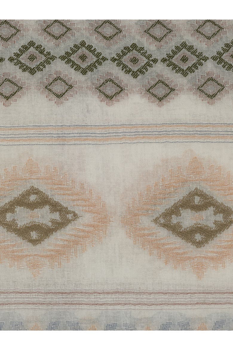 Delia Printed Scarf, Alternate, color, Khaki Green